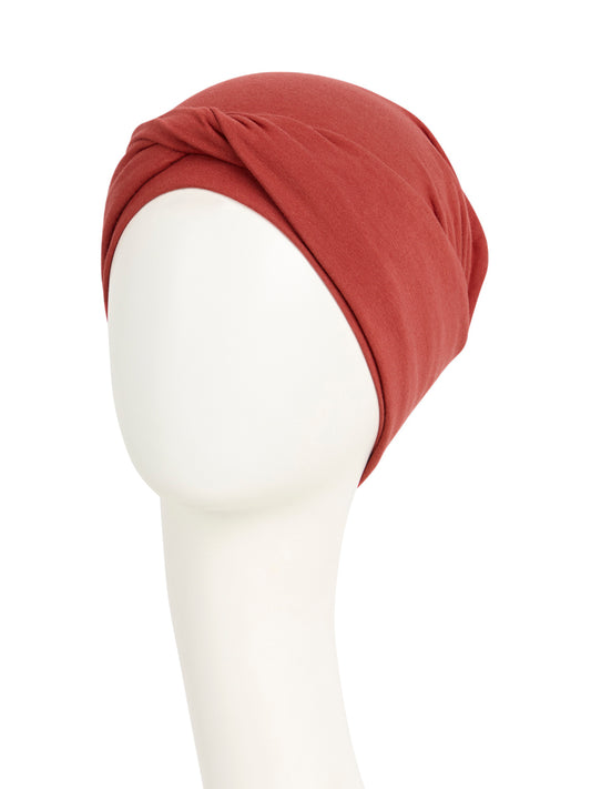 Emmy V Turban I Dusty Red I Christine Headwear