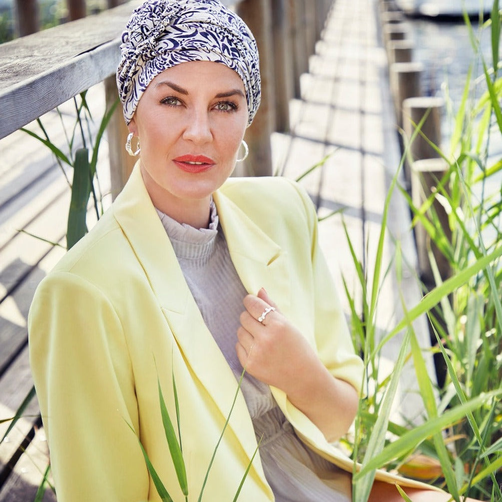 Lotus Turban I Lavender Illusions I Christine Headwear