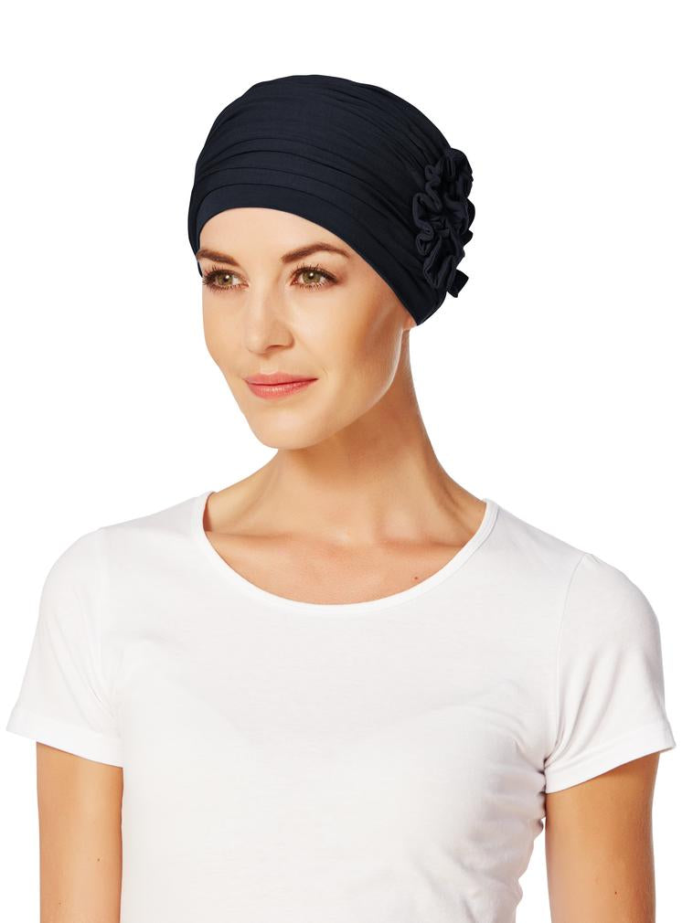 Lotus Turban I Black I                             Christine Headwear